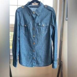 Tory Burch denim shirt size 12